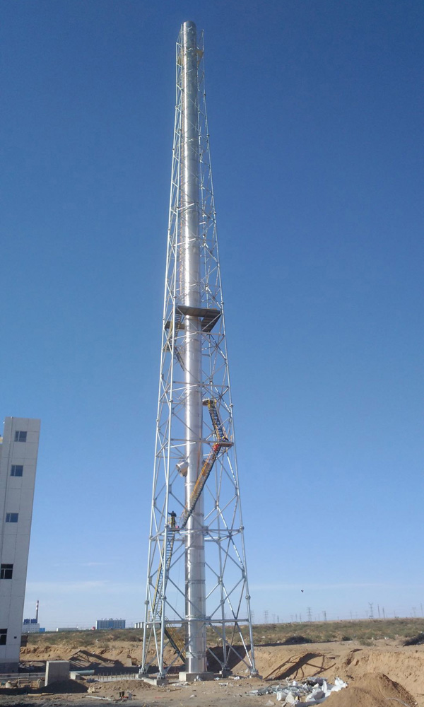 鄂尔多斯君正能源化工项目（口径DN1800mm,高度80米）