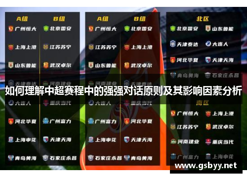 如何理解中超赛程中的强强对话原则及其影响因素分析